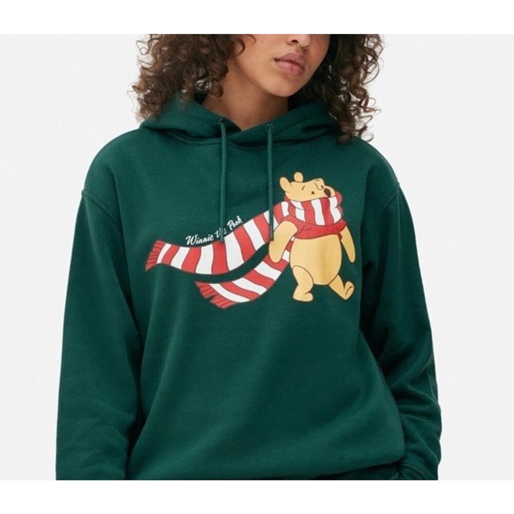 Winnie The Pooh Disney Hooded Sweatshirt - Green Ladies Large - New from Primark